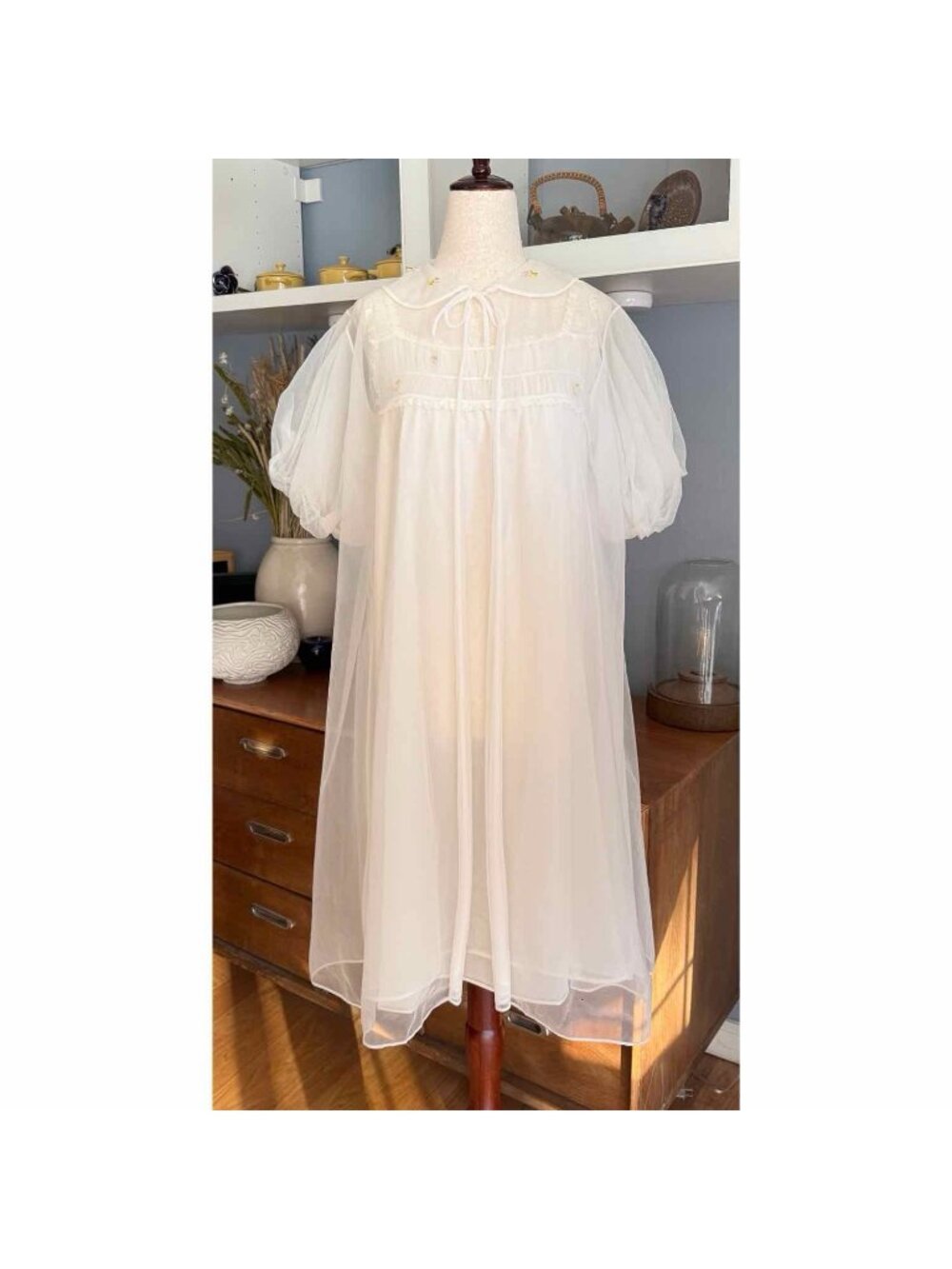 Vintage 60s Pandora Peignoir Set Nightgown & Robe Negligee Lingerie USA